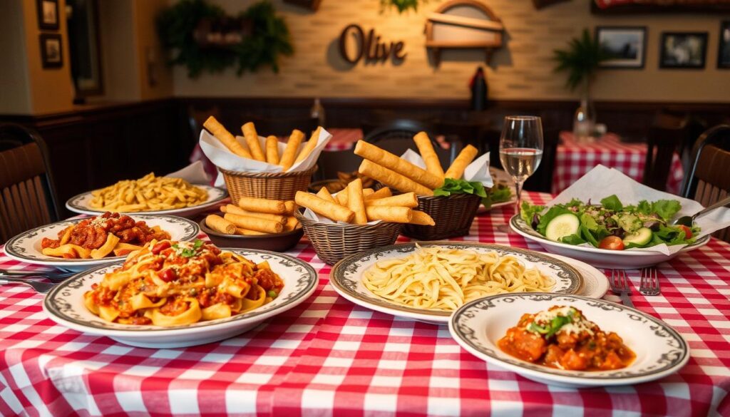 The Olive Garden menu with prices