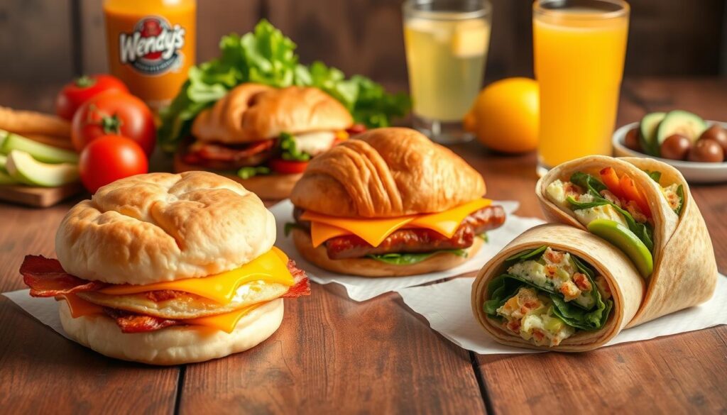 Wendy's breakfast sandwich options