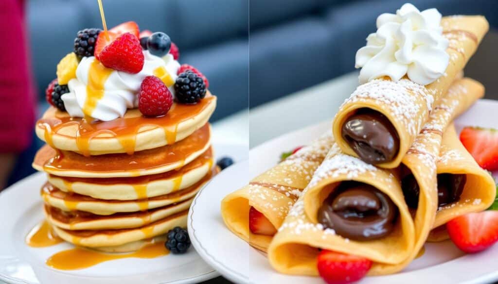 specialty pancakes and gourmet crepes