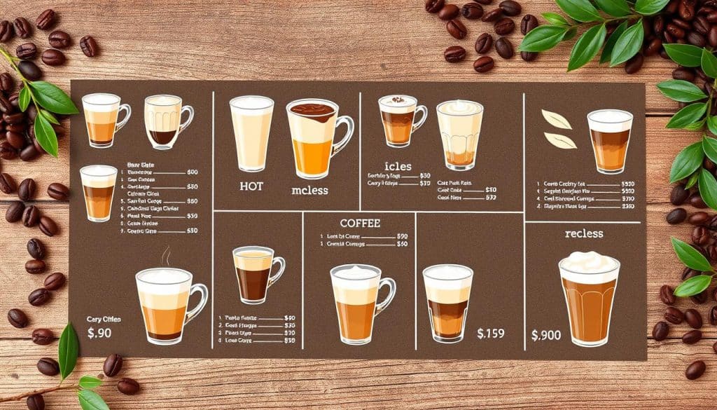 Chick-Fil-a coffee menu with prices