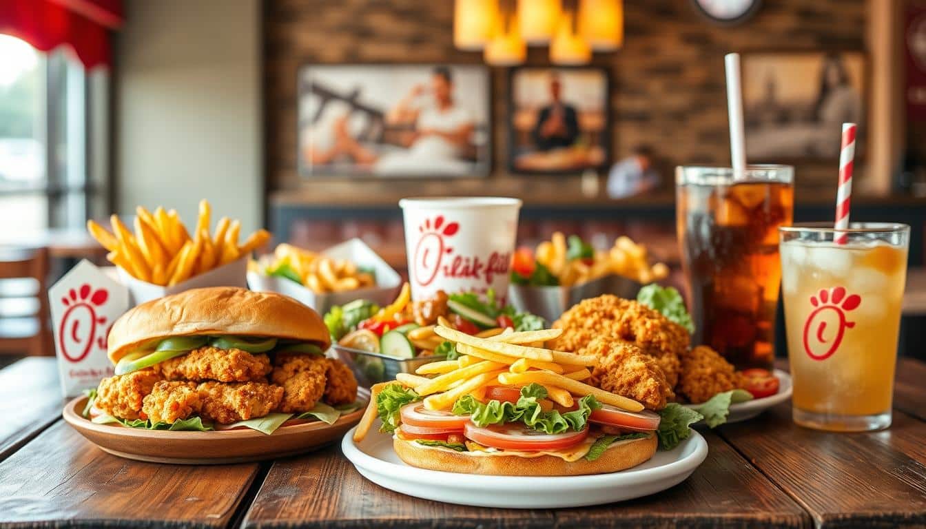 Chick-Fil-a lunch menu with prices