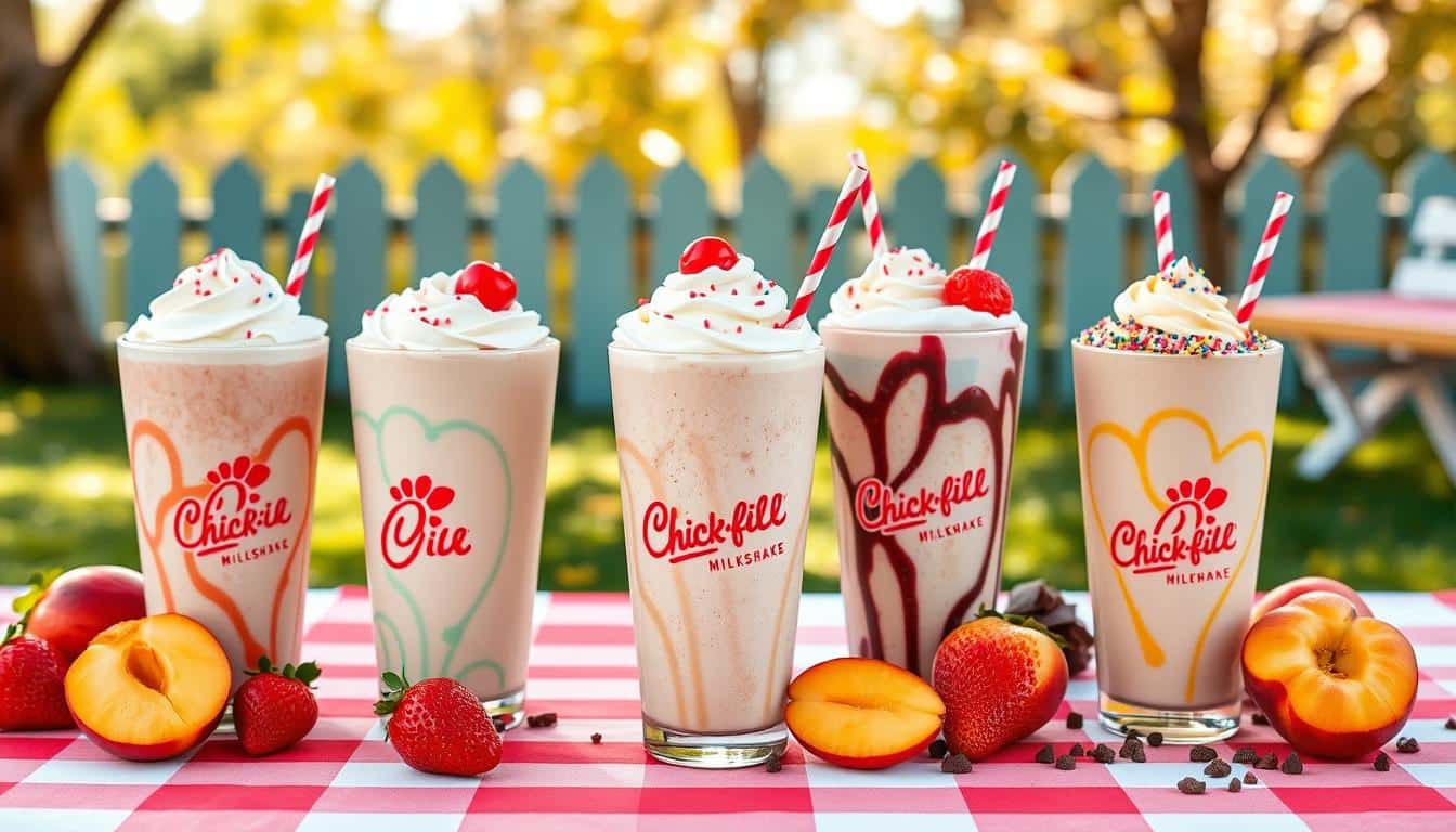 Chick-Fil-a milkshake menu with prices