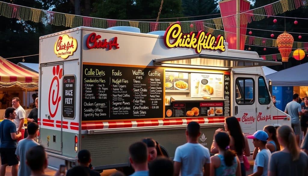 Chick-Fil-a truck menu with prices