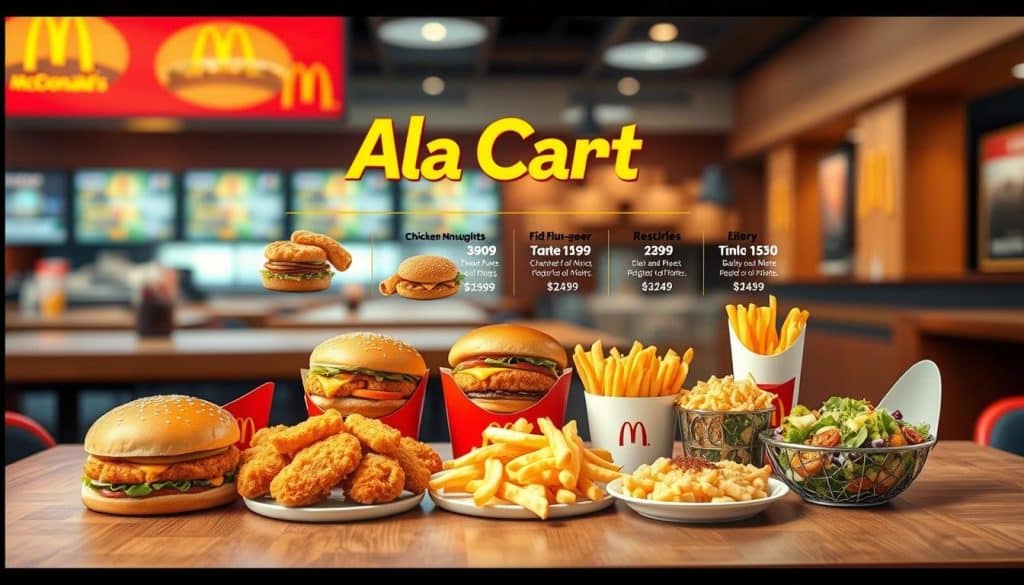 McDonald's Ala Carte Menu With Prices