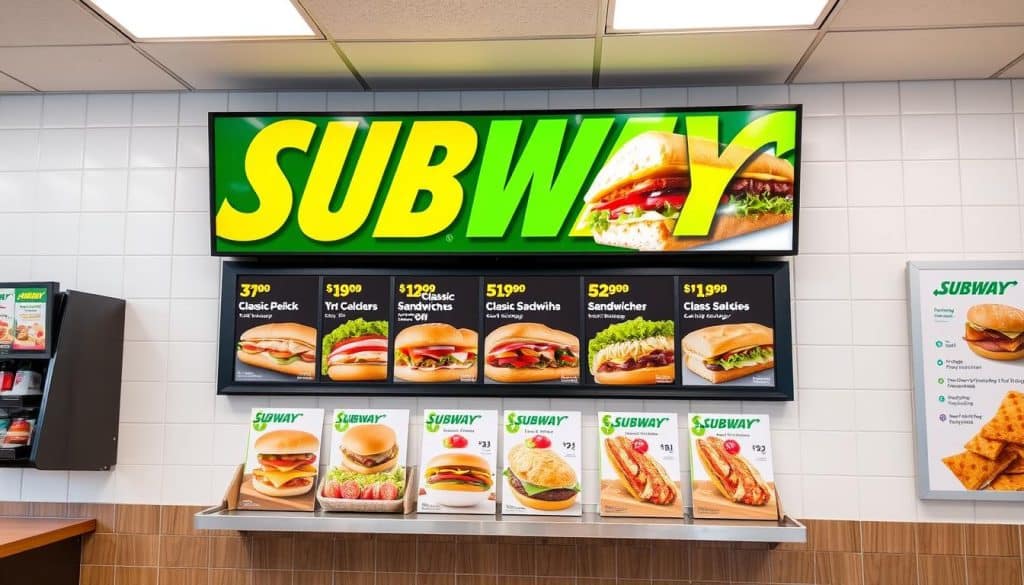 Subway Classic Menu With Prices