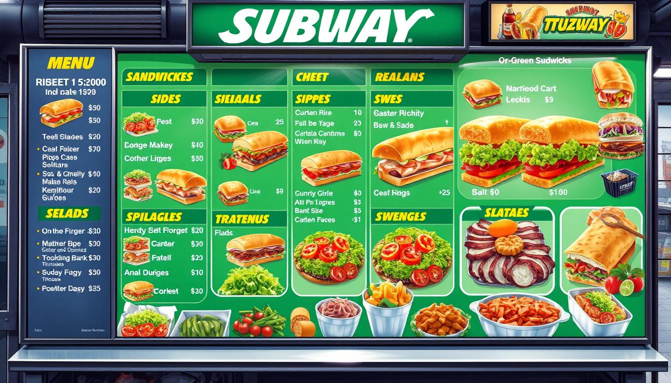 Subway Menu With Prices Within 5 Mi