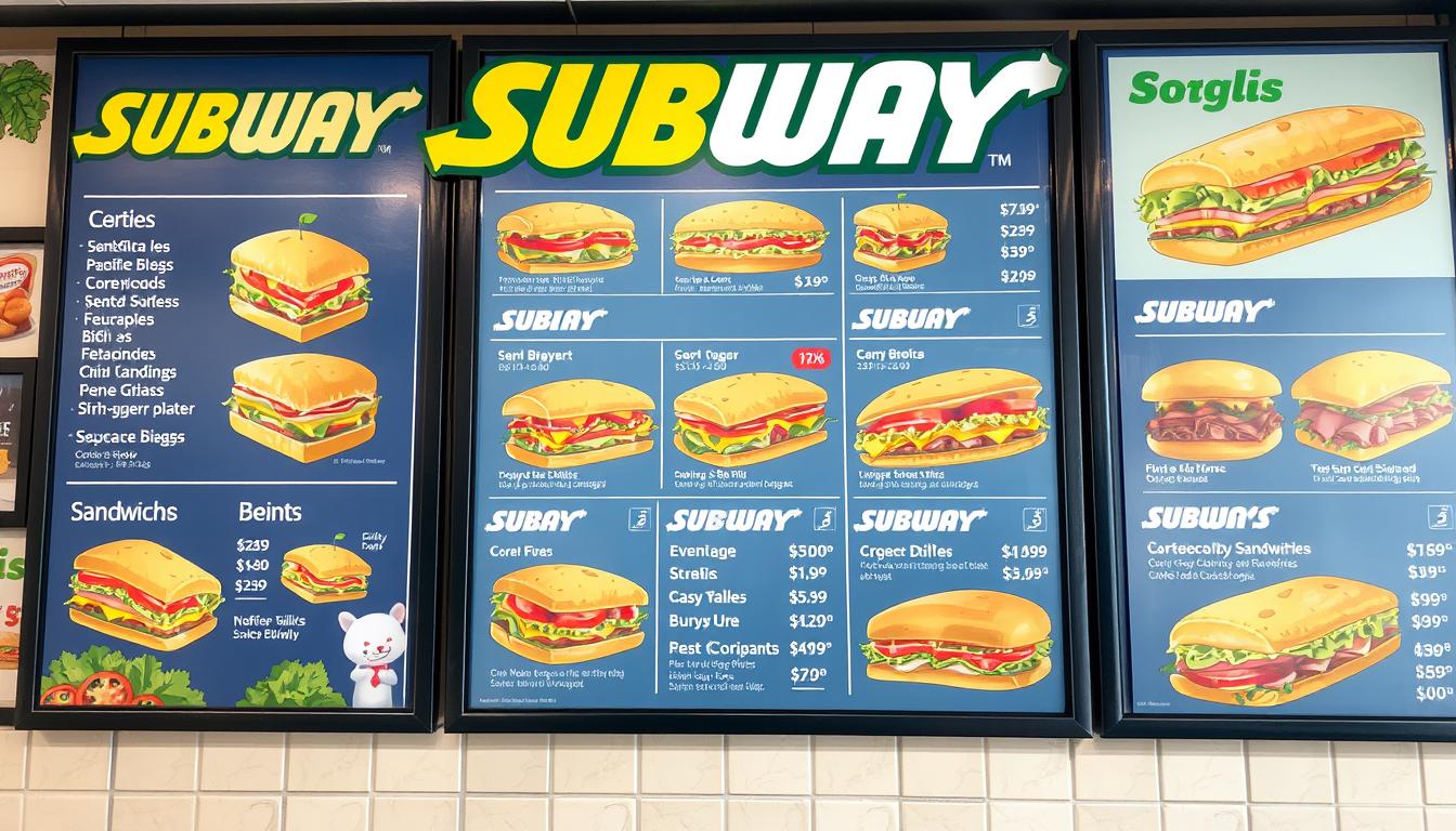 Subway Restaurant Menu With Prices