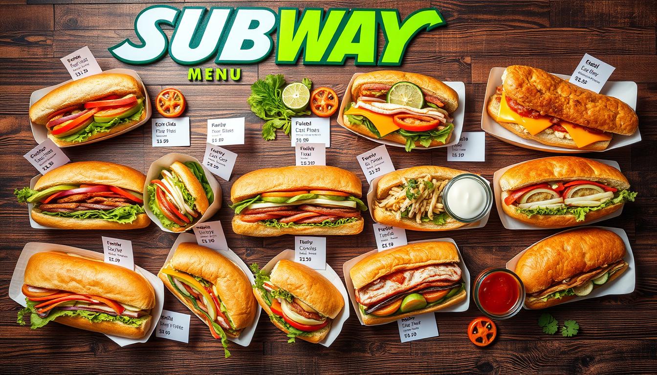 Subway Sandwich Menu With Prices