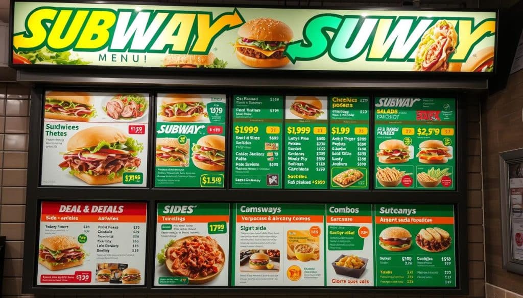 Subway Sub Menu With Prices