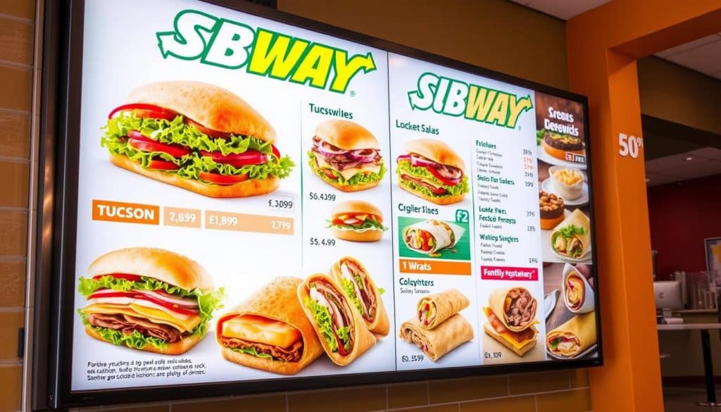 Subway Tucson Menu With Prices