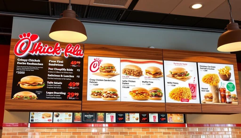 chick fil a lunch menu with prices